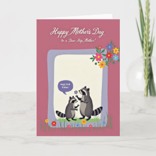Tarjeta de arte del día de las madres con abrazos