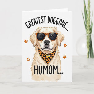 Tarjeta de arte del Día de las Madres con perro ge