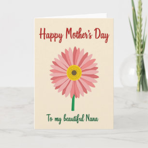 Tarjeta de arte del Día de las Madres con tono ros