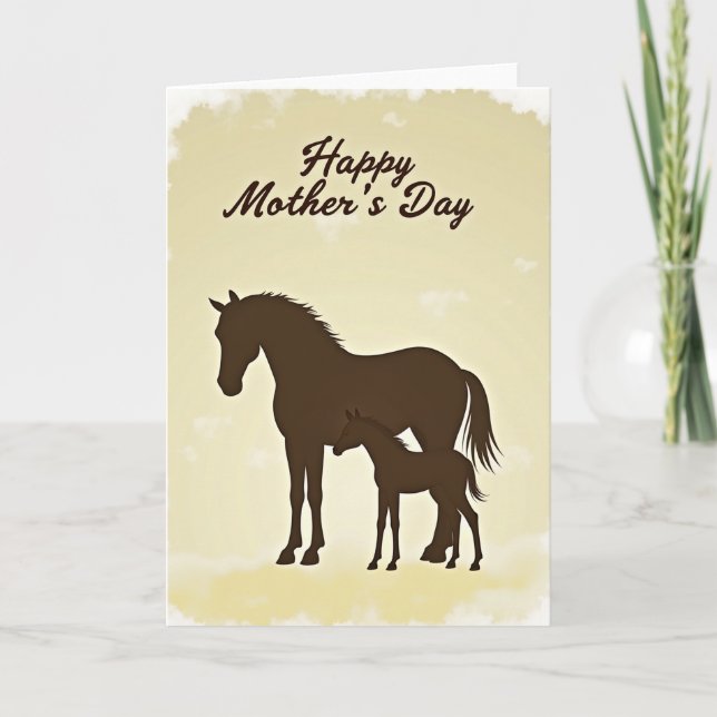 Tarjeta de Arte del Día de las Madres Equinas (Anverso)