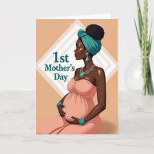 Tarjeta de arte del día de las madres expectantes