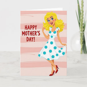 Tarjeta de arte del día de las madres feliz