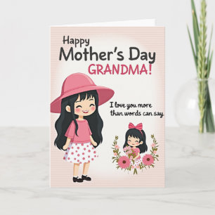 Tarjeta de Arte del Día de las Madres Floral