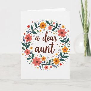 Tarjeta de Arte del Día de las Tías Queridas