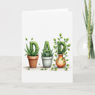 Tarjeta de Arte del Día de los Papás Verdes