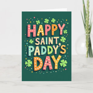 Tarjeta de arte del día de San Patricio feliz