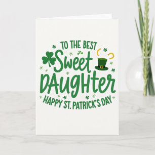 Tarjeta de arte del Día de San Patricio para hija
