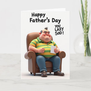 Tarjeta de arte del Día del Padre alegre