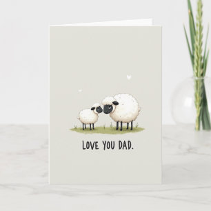 Tarjeta de arte del Día del Padre amoroso