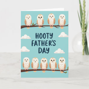 Tarjeta de arte del Día del Padre con búho