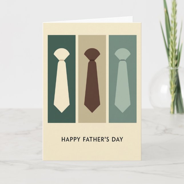 Tarjeta de arte del Día del Padre con corbata (Anverso)