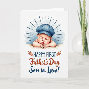 Tarjeta de arte del Día del Padre con querubín