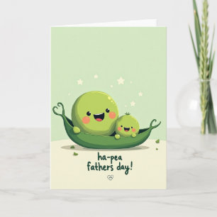 Tarjeta de arte del Día del Padre con vaina verde