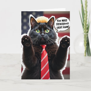 Tarjeta de arte del Día del Padre Cool Cat