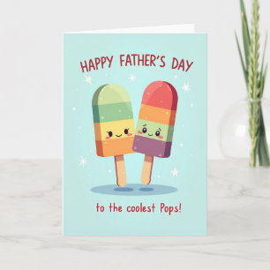 Tarjeta de arte del Día del Padre Cool Pops