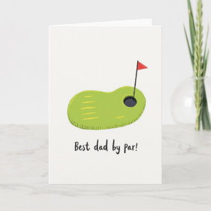 Tarjeta de arte del Día del Padre de golf