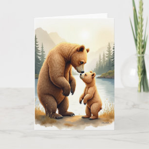 Tarjeta de arte del Día del Padre de la vida silve