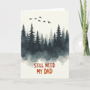Tarjeta de arte del día del padre del bosque