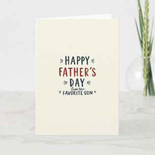 Tarjeta de arte del Día del Padre en cian