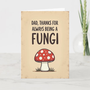 Tarjeta de arte del día del padre hongos