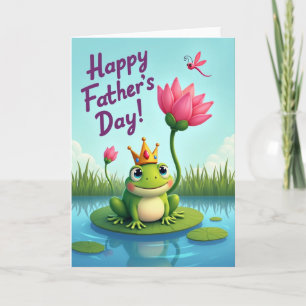 Tarjeta de arte del Día del Padre Lilypad