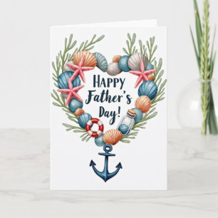 Tarjeta de arte del Día del Padre Marino