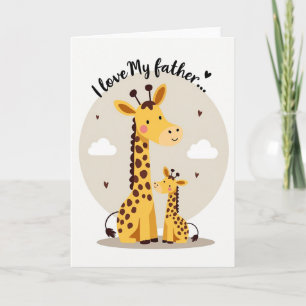 Tarjeta de arte del Día del Padre precioso