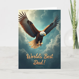 Tarjeta de arte del Día del Padre volando alto