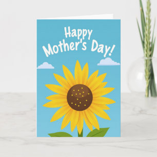 Tarjeta de arte del día soleado de la madre