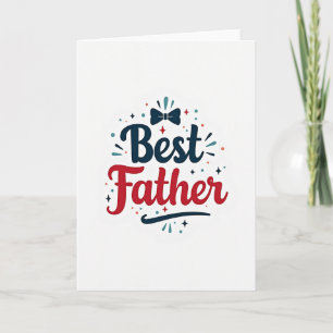 Tarjeta de Arte del Mejor Padre Carmesí