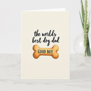Tarjeta de Arte del Mejor Papá Perro del Mundo