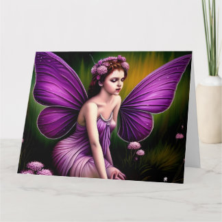 Tarjeta de arte digital del bosque mágico de la ha