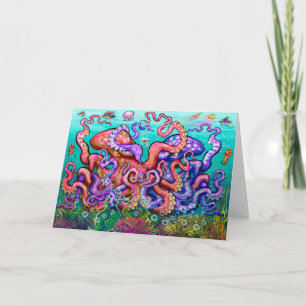 Tarjeta de arte divertida de pesca