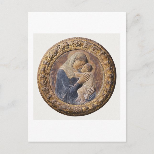 TARJETA DE ARTE: DONATELLO : MADONNA DEI PAZZI : 1 (Anverso)