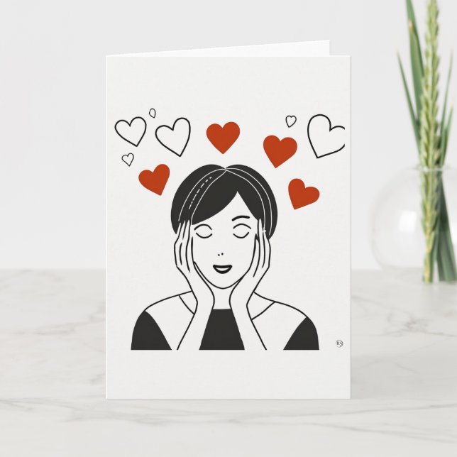 Tarjeta de arte el día de San Valentín (Anverso)