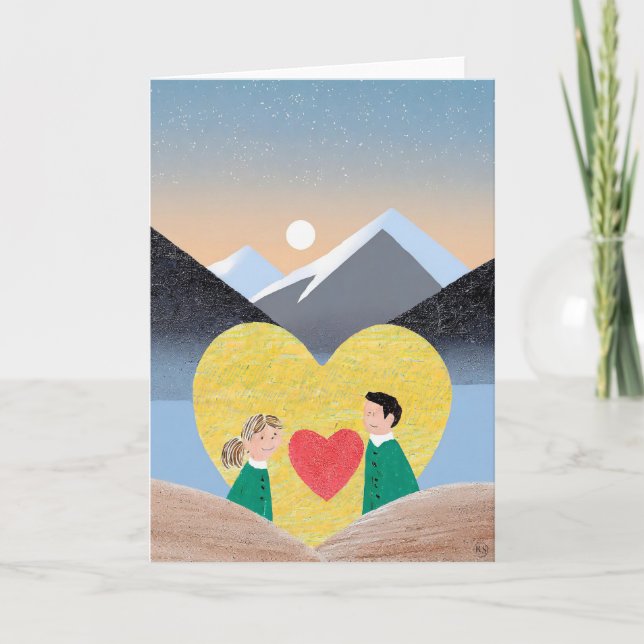 Tarjeta de arte el día de San Valentín (Anverso)