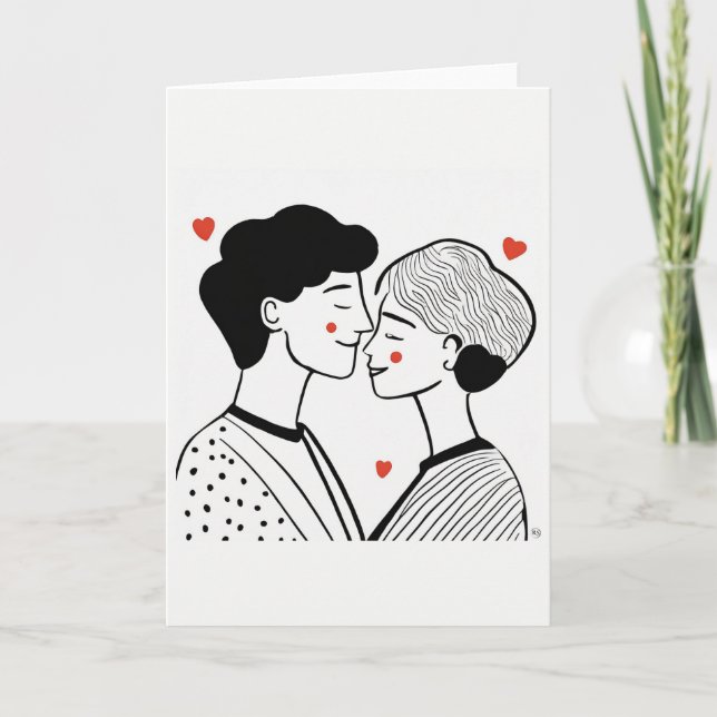 Tarjeta de arte el día de San Valentín (Anverso)