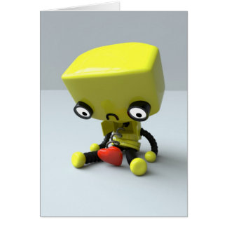 Tarjeta de arte en blanco - Robot triste