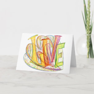 Tarjeta de arte en vivo de palabra inspiradora