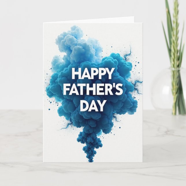 Tarjeta de arte explosiva del Día del Padre (Anverso)