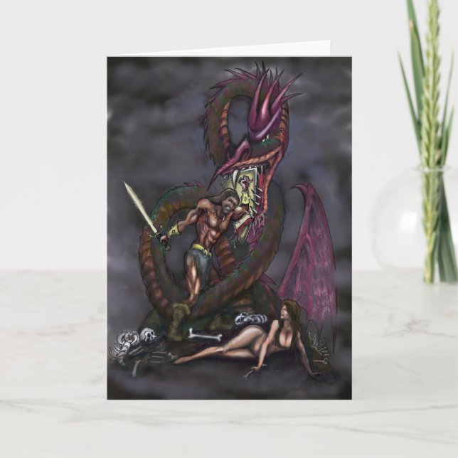 Tarjeta de arte Fantasía Dragonslayer (Anverso)