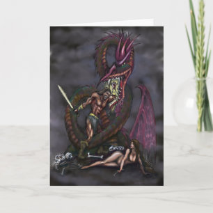 Tarjeta de arte Fantasía Dragonslayer