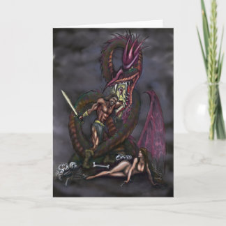 Tarjeta de arte Fantasía Dragonslayer