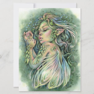Tarjeta de arte Faye Sleepe Cute Baby Forest Chica