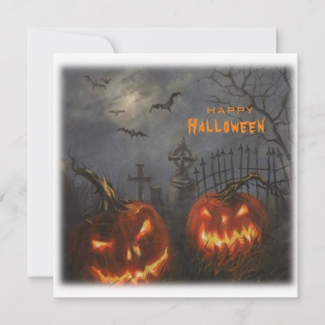 Tarjeta de arte Feliz Halloween (Anverso)