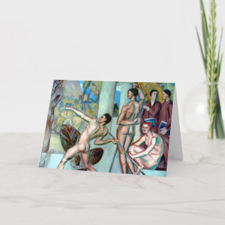 Tarjeta de arte fino de mente sana en un cuerpo sa