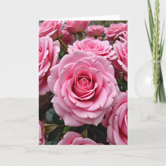 Tarjeta de Arte Flor de Floral Rosa (Anverso)