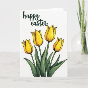 Tarjeta de Arte Flor de Primavera Soleada