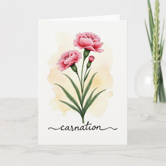 Tarjeta de arte floral a rayas (Anverso)