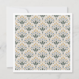 Tarjeta de arte floral Art Deco elegante